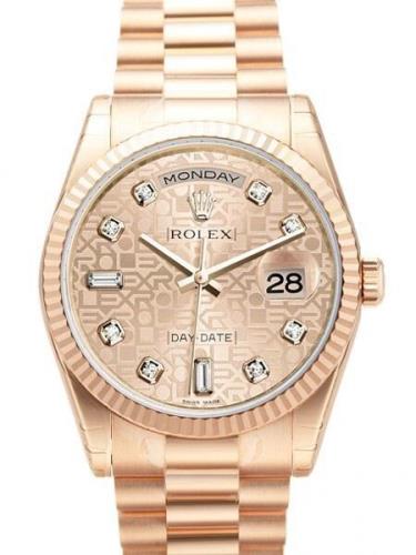 Rolex Herrklocka 118235F-0006 Day-Date Roséguldstonad/18 karat