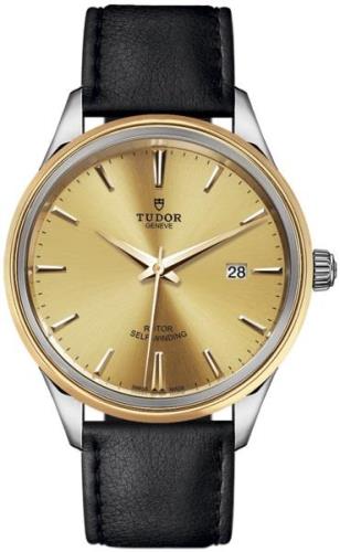 Tudor Herrklocka 12703-0007 Style Gulguldstonad/Läder Ø41 mm