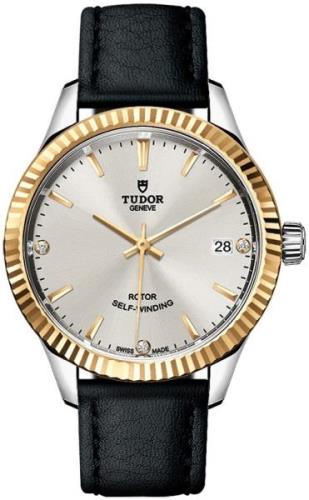 Tudor 12313-0021 Style Silverfärgad/Läder Ø34 mm