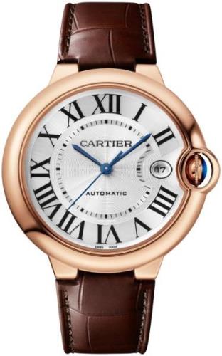 Cartier Herrklocka WGBB0035 Ballon Bleu De Silverfärgad/Läder Ø40