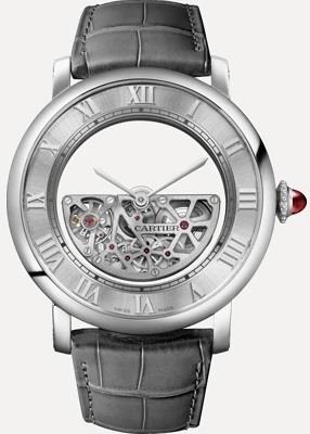 Cartier Herrklocka WHRO0082 Rotonde de Skelettskuren/Läder Ø43.5 mm