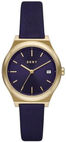 DKNY Damklocka NY2971 Parsons Blå/Läder Ø34 mm