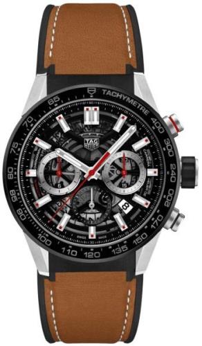 TAG Heuer Herrklocka CBG2010.FT6144 Carrera Svart/Gummi Ø43 mm