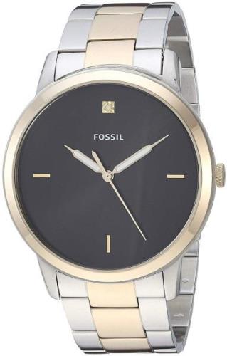 Fossil 99999 Herrklocka FS5458 Svart/Gulguldtonat stål Ø44 mm