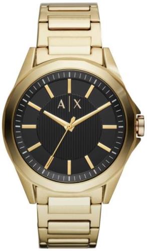 Armani Exchange Hampton Herrklocka AX2619 Svart/Gulguldtonat stål