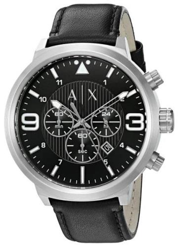 Armani Exchange ATLC Herrklocka AX1371 Svart/Läder Ø49 mm