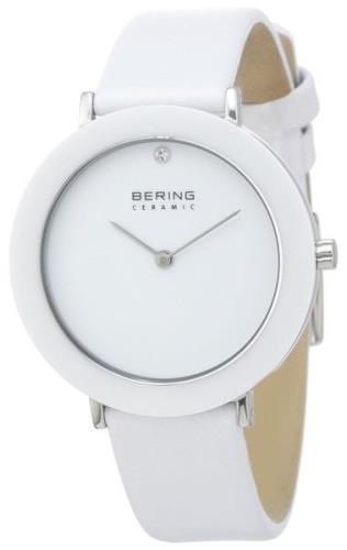 Bering Ceramic 11435-654 Vit/Läder Ø34 mm