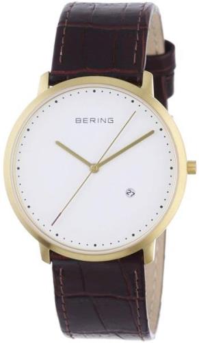 Bering Classic Herrklocka 11139-534 Vit/Läder Ø39 mm