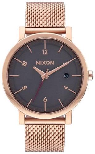 Nixon The Rollo Damklocka A10872449-00 Svart/Roséguldstonat stål