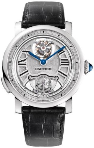 Cartier Rotonde De Cartier Herrklocka W1556209 Silverfärgad/Läder