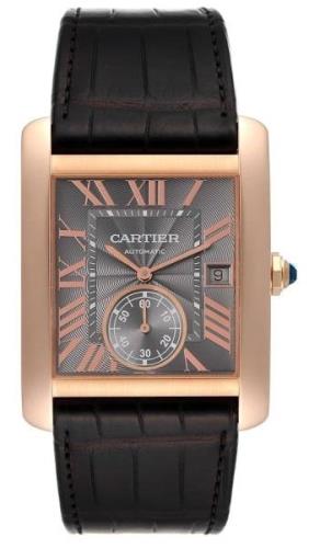 Cartier Tank Mc Herrklocka WGTA0014 Grå/Läder