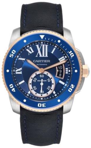 Cartier Calibre De Cartier Herrklocka W2CA0008 Blå/Gummi Ø42 mm