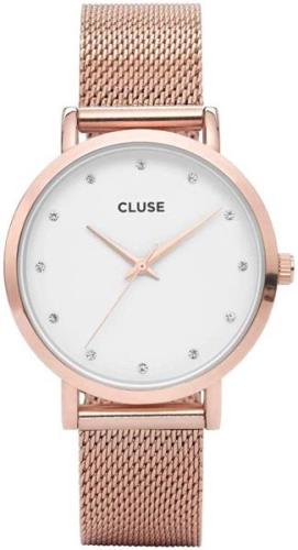 Cluse Pavane Damklocka CL18303 Vit/Roséguldstonat stål Ø38 mm