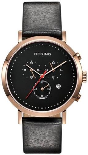 Bering Classic Damklocka 10540-462 Svart/Läder Ø40 mm