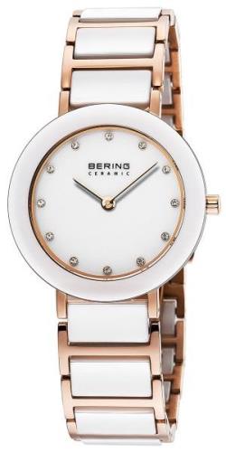 Bering Ceramic Damklocka 11429-766 Vit/Roséguldstonat stål Ø30 mm