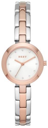 DKNY City Link Damklocka NY2919 Vit/Roséguldstonat stål Ø26 mm