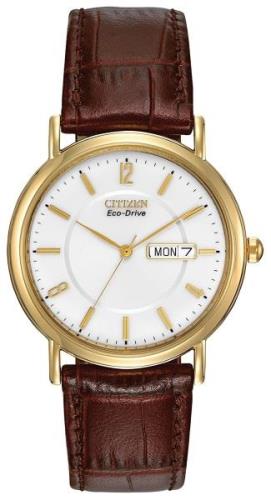 Citizen Herrklocka BM8242-08A Vit/Läder Ø38 mm