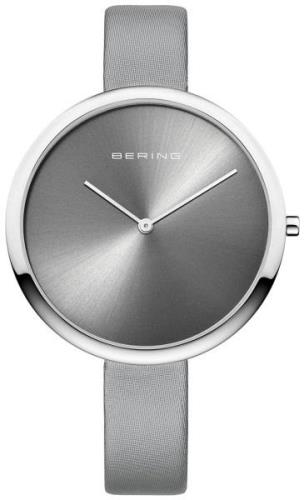 Bering Classic Damklocka 12240-609 Grå/Läder Ø40 mm