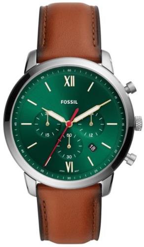 Fossil Neutra Chronograph Herrklocka FS5735 Grön/Läder Ø44 mm