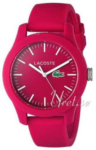 Lacoste 12.12 Damklocka 2000957 Rosa/Gummi Ø38 mm