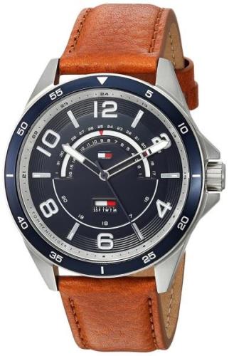 Tommy Hilfiger Sport Herrklocka 1791391 Blå/Läder Ø44 mm