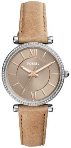 Fossil Carlie Damklocka ES4343 Brun/Läder Ø35 mm