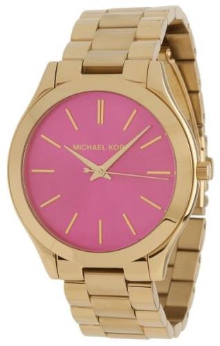 Michael Kors Runway Damklocka MK3264 Rosa/Gulguldtonat stål Ø42 mm