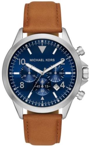 Michael Kors Gage Herrklocka MK8830 Blå/Läder Ø45 mm