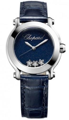 Chopard Happy Sport Damklocka 278509-3049 Blå/Läder Ø30 mm