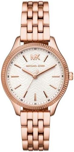 Michael Kors 99999 Damklocka MK6641 Vit/Roséguldstonat stål Ø36 mm