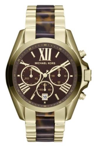 Michael Kors Bradshaw Damklocka MK5696 Brun/Gulguldtonat stål Ø47 mm