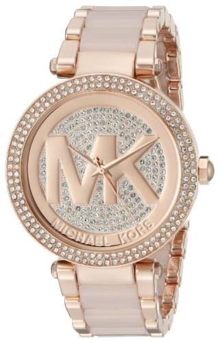 Michael Kors Parker Damklocka MK6176 Roséguldstonad/Roséguldstonat