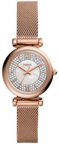 Fossil Carlie Mini Damklocka ES4836 Vit/Roséguldstonat stål Ø28 mm