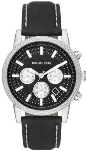 Michael Kors Hutton Herrklocka MK8956 VALUE_INKNOWN Svart/Läder Ø43