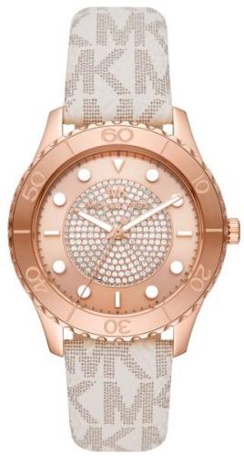 Michael Kors Damklocka MK6980 Runway Roséguldstonad/PVC