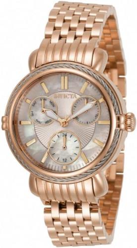 Invicta Damklocka 30868 Vit/Roséguldstonat stål Ø34 mm