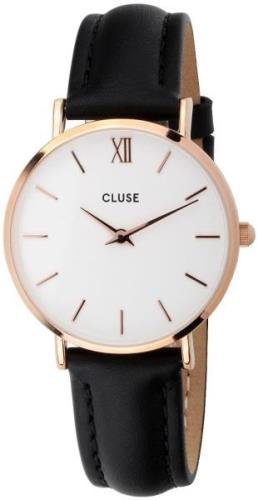 Cluse Damklocka CL30003 Minuit Vit/Läder Ø33 mm