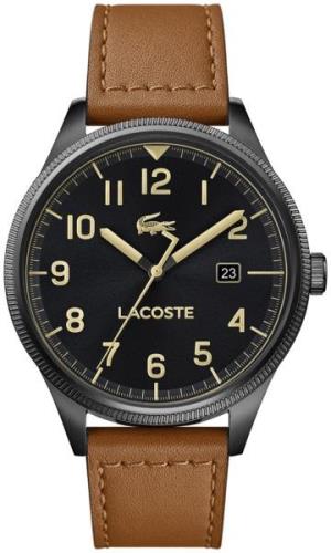 Lacoste Herrklocka 2011021 Svart/Läder Ø43 mm