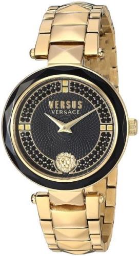 Versus by Versace Damklocka VSPCD2617 Svart/Gulguldtonat stål Ø36 mm