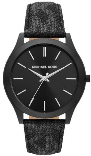 Michael Kors Herrklocka MK8908 Slim Runway Svart/PVC