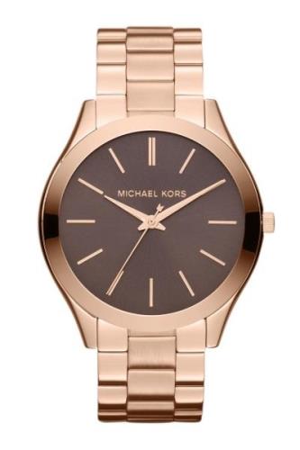 Michael Kors Damklocka MK3181 Runway Brun/Roséguldstonat stål Ø42