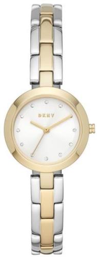 DKNY Damklocka NY2918 City Link Vit/Guldtonat stål Ø26 mm