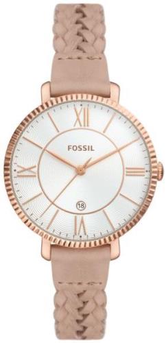 Fossil Damklocka ES5207 Jacqueline Silverfärgad/Läder Ø36 mm