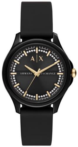 Armani Exchange Damklocka AX5265 Lady Hampton Svart/Gummi Ø38 mm