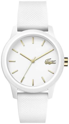 Lacoste 12.12 Damklocka 2001063 Vit/Gummi Ø36 mm