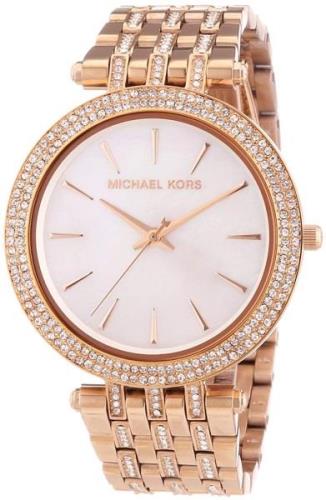 Michael Kors Damklocka MK3220 Darci Vit/Roséguldstonat stål Ø39 mm