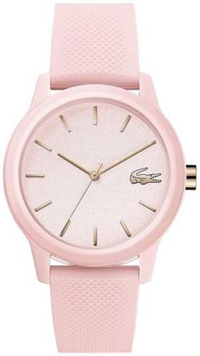 Lacoste 12.12 Damklocka 2001065 Rosa/Gummi Ø36 mm