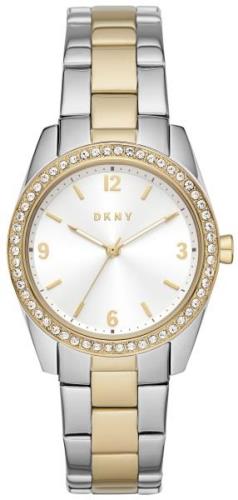 DKNY Damklocka NY2903 Nolita Vit/Guldtonat stål Ø34 mm