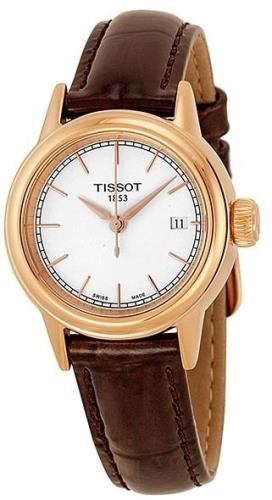 Tissot Damklocka T085.210.36.011.00 T-Classic Vit/Läder Ø29.5 mm