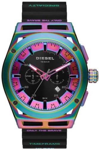 Diesel Herrklocka DZ4547 Timeframe Svart/Gummi Ø48 mm